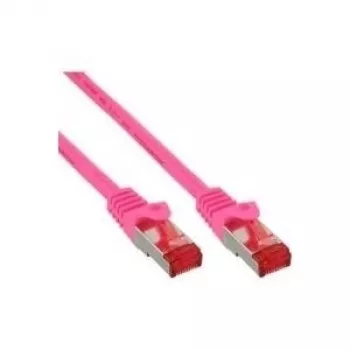 Cabo de rede InLine Cat6 S/FTP PiMF 250MHz RJ45–RJ45 PVC rosa 1,5m
