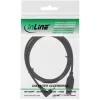 Cabo InLine USB 2.0 USB A macho para Mini-USB B macho, conectores 90° angulados para cima, 1,5 m, preto