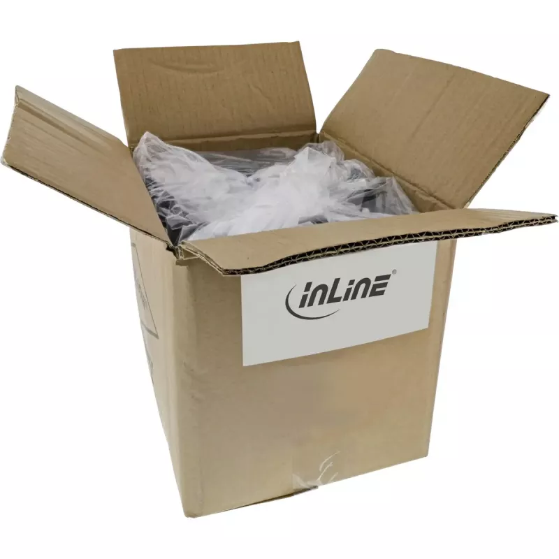 InLine B-76905 Bulk Pack S/FTP PiMF Cat.6 Cabo de patch sem halogéneos, cinzento, 5 m, 25 unidades