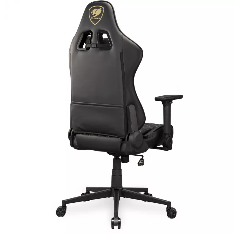 Cadeira gaming universal COUGAR Gaming ARMOR ONE V2 assento acolchoado preto dourado