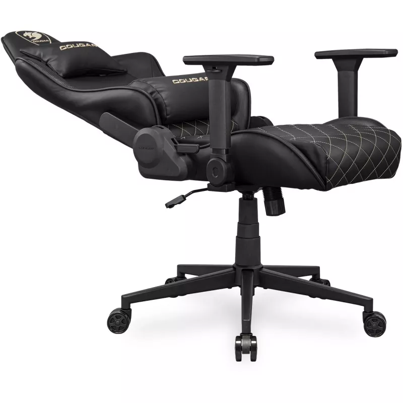 Cadeira gaming universal COUGAR Gaming ARMOR ONE V2 assento acolchoado preto dourado