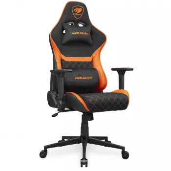 Cadeira gaming universal COUGAR Gaming Armor One V2 F assento acolchoado preto laranja
