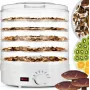 Extralink Home Desidratador grande para cogumelos, fruta, legumes e ervas Pro potente 500W + 5 tabuleiros 27cm branco
