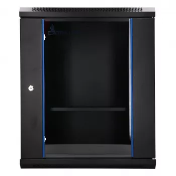 Extralink Lite 12U 530X400 Armário rack de parede preto com prateleira