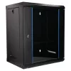 Extralink Lite 12U 530X400 Armário rack de parede preto com prateleira