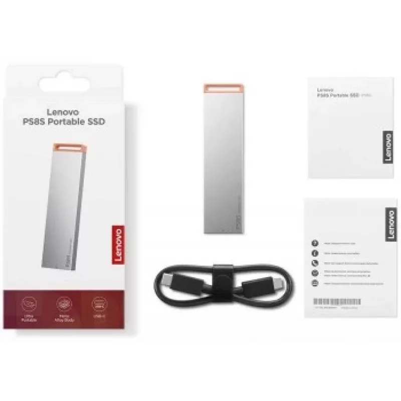 Unidade de estado sólido externa Lenovo 4XB1T88412 1 TB USB Type-C 3.2 Gen 2 (cinzento)