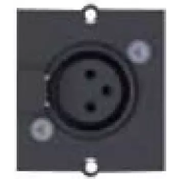 Bachmann - Faceplate modular Snap-In - XLR 3 PIN - preto