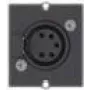 Bachmann Módulo personalizado 1 x tomada XLR - Faceplate modular Snap-In - XLR (5 pinos) - preto (917.101)