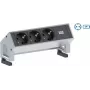 BACHMANN DESK2 1x tomada com contacto de proteção 1x carregador USB aço inoxidável (902.5712)