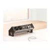 BACHMANN DESK2 ALU preto 2x tomada com contacto de proteção 1x carregador USB 1x ABD GST18