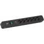 Régua de tomadas Bachmann PRIMO 2 preto 6 tomadas AC 2 m