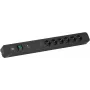 Régua de tomadas Bachmann PRIMO 2 preto 6 tomadas AC 2 m