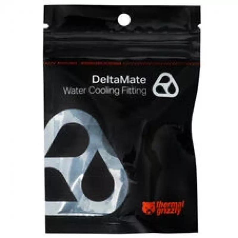 Thermal Grizzly DeltaMate Pass Through – conector de refrigeração líquida, níquel mate, 1 unid. (TG-DM-FIT-0216)