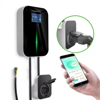 Extralink BS20-BA-22kW-APP Carregador para carro elétrico Type A 32A 22kW, 3 fases, ecrã LCD, app, 6,1 m