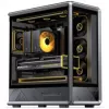 Caixa para PC Jonsbo D401, Midi Tower, ATX, vidro temperado – preto