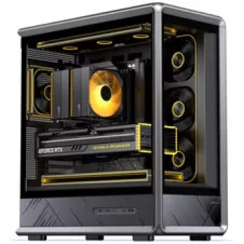 Caixa para PC Jonsbo D401, Midi Tower, ATX, vidro temperado – preto