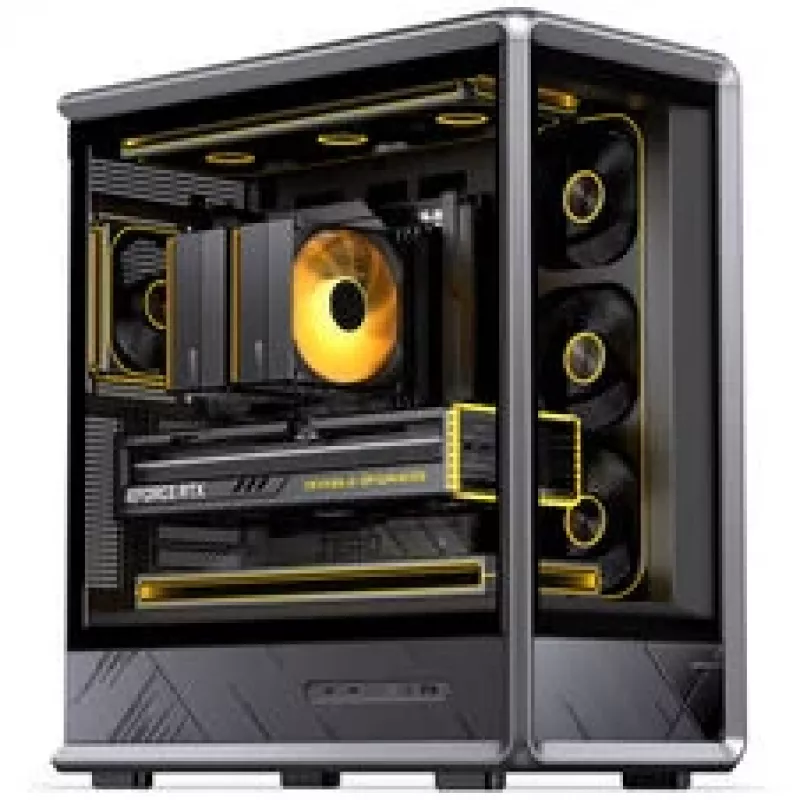 Caixa para PC Jonsbo D401, Midi Tower, ATX, vidro temperado – preto