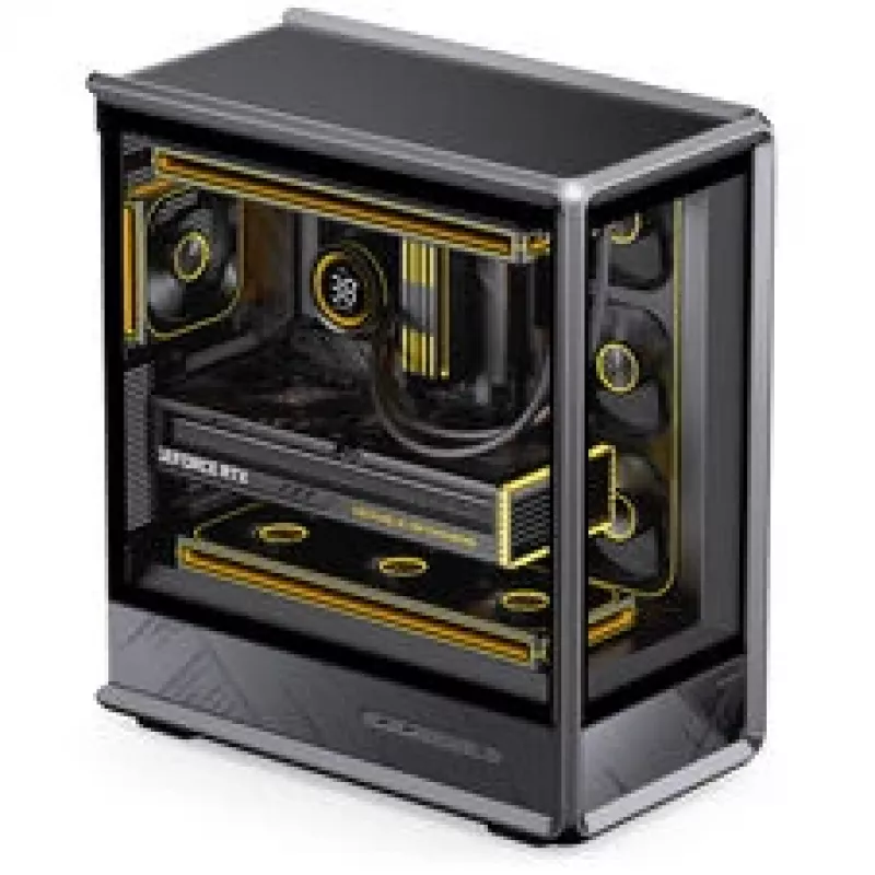 Caixa para PC Jonsbo D401, Midi Tower, ATX, vidro temperado – preto