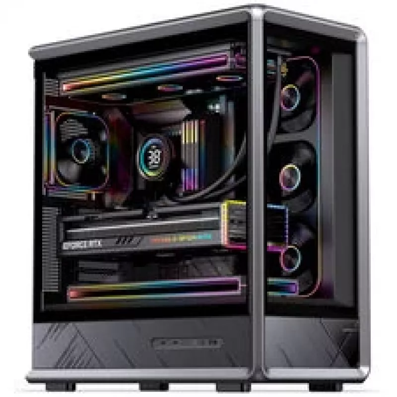 Caixa para PC Jonsbo D401, Midi Tower, ATX, vidro temperado – preto