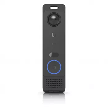 Ubiquiti UVC-G6-Entry Campainha resistente a todas as condições meteorológicas, PoE+, com deteções de IA melhoradas, áudio bidirecional, uma câmara secundária para encomendas e leitor de acesso integrado