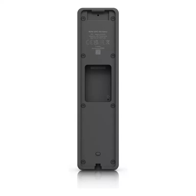 Ubiquiti UVC-G6-Entry Campainha resistente a todas as condições meteorológicas, PoE+, com deteções de IA melhoradas, áudio bidirecional, uma câmara secundária para encomendas e leitor de acesso integrado