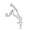 Suporte para monitor GEMBIRD MA-DA2-06-W para ecrãs de 17–32 polegadas, montagem por aperto/calha de mesa, branco