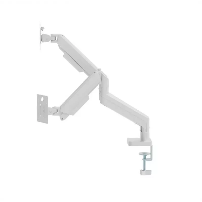 Suporte para monitor GEMBIRD MA-DA2-06-W para ecrãs de 17–32 polegadas, montagem por aperto/calha de mesa, branco