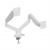 Suporte para monitor GEMBIRD MA-DA2-06-W para ecrãs de 17–32 polegadas, montagem por aperto/calha de mesa, branco