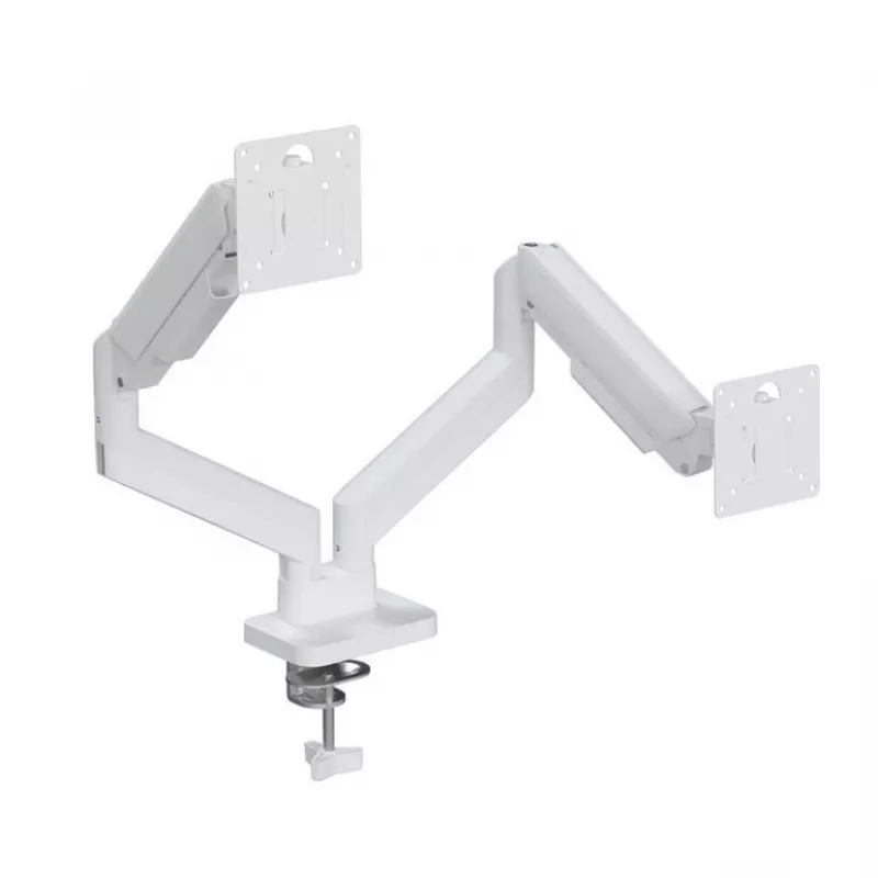 Suporte para monitor GEMBIRD MA-DA2-06-W para ecrãs de 17–32 polegadas, montagem por aperto/calha de mesa, branco