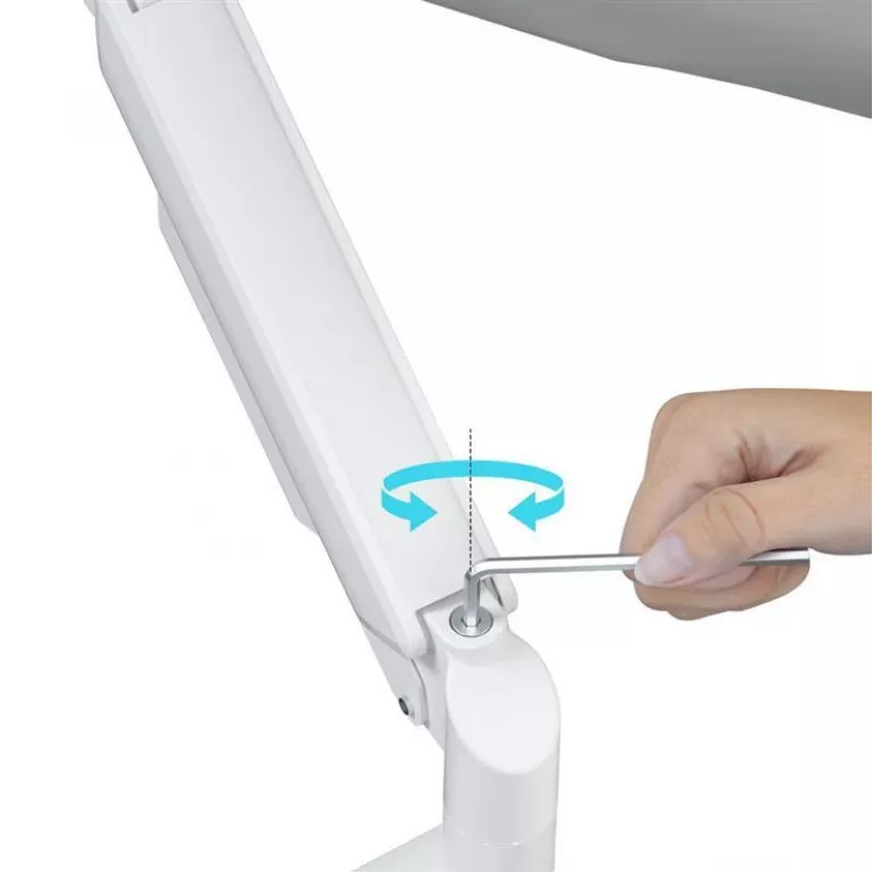 Suporte para monitor GEMBIRD MA-DA2-06-W para ecrãs de 17–32 polegadas, montagem por aperto/calha de mesa, branco