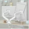 Suporte para monitor GEMBIRD MA-DA2-06-W para ecrãs de 17–32 polegadas, montagem por aperto/calha de mesa, branco