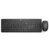HP 230 Conjunto de rato e teclado sem fios, tamanho completo, sem fios, RF Wireless, membrana, preto, rato incluído