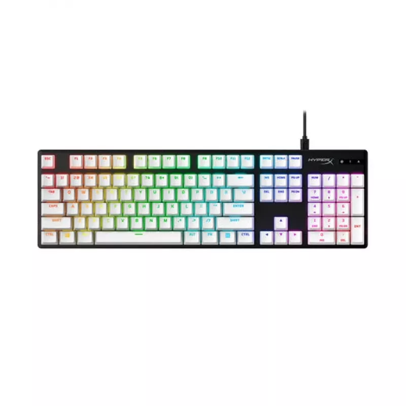 Conjunto de teclas para teclado, HP HyperX Full Key Set Keycaps, branco, compatível com HyperX e com a maioria dos teclados mecânicos