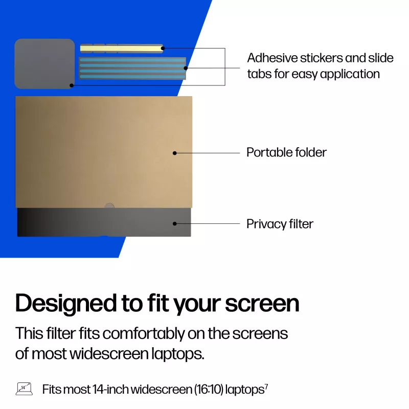 Filtro de privacidade para portátil HP 14 polegadas widescreen