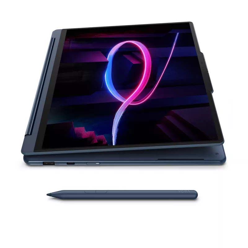 Lenovo Yoga 9 2-em-1 14IPH11 Copilot+ PC Intel Core Ultra 7 355 Híbrido (2-em-1) 35,6 cm (14 polegadas) Ecrã tátil 2.8K 32 GB LPDDR5x-SDRAM 1 TB SSD Wi-Fi 7 (802.11be) Windows 11 Home alemão azul