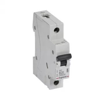 Disjuntor Legrand 419137 B20A 1P 6kA — Disjuntor miniatura unipolar B20A, poder de corte 6 kA