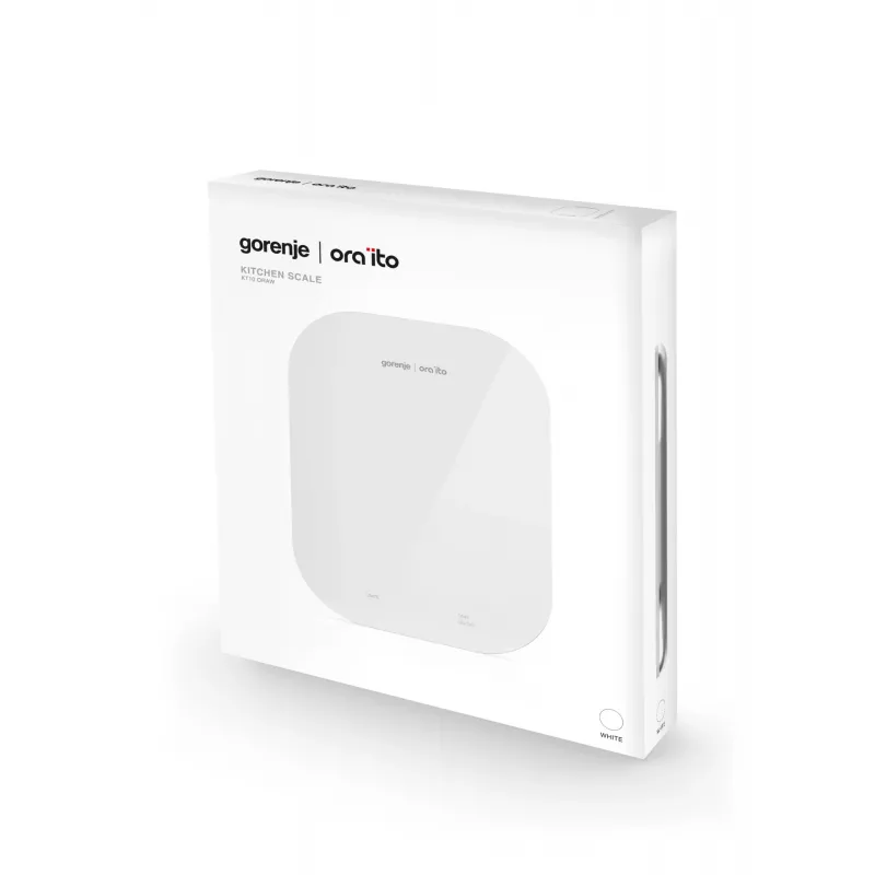 Balança de cozinha de mesa Gorenje KT10ORAW Branca retangular eletrónica