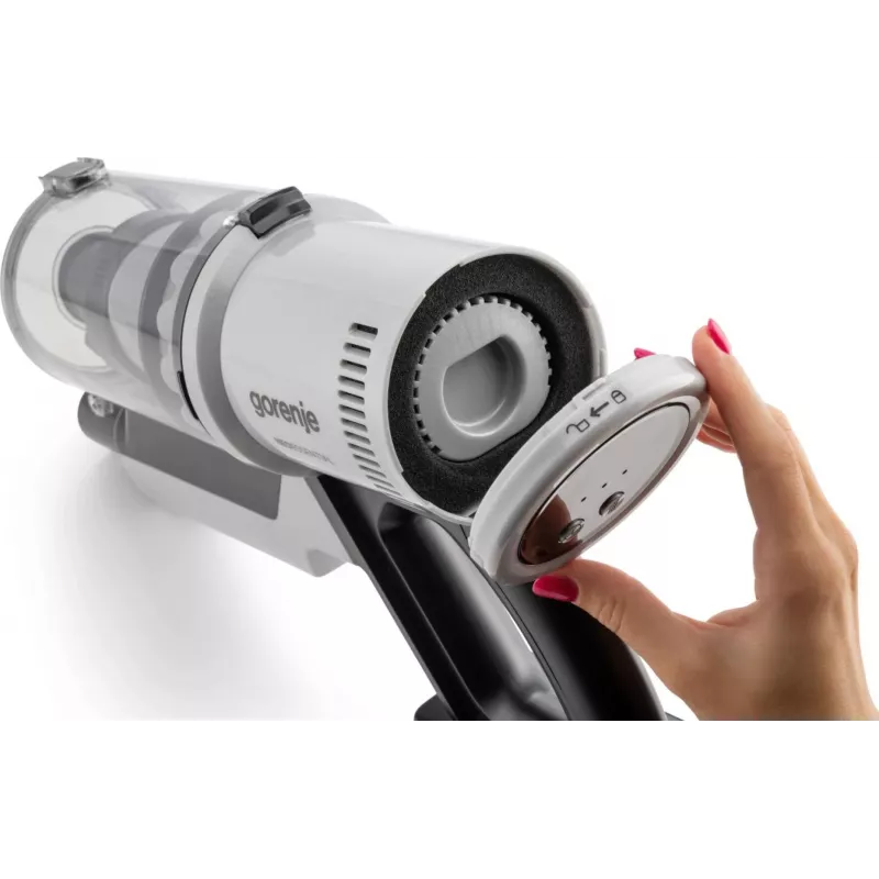 Aspirador vertical 2 em 1 Gorenje SVC259400NES bateria seco microfiltro sem saco 0,6 l 200 W prateado