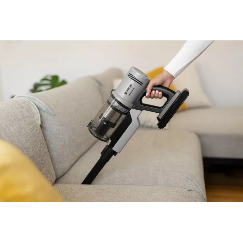 Aspirador vertical 2 em 1 Gorenje SVC259400NES bateria seco microfiltro sem saco 0,6 l 200 W prateado