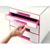 Gaveteiro Leitz WOW Cube 4 gavetas, 4 gavetas, plástico, rosa, branco, 1 unid., 287 mm, 270 mm