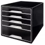 Gaveteiro Leitz Desk Cube 5 gavetas, 5 gavetas, plástico, preto, 1 unid., 270 mm, 287 mm