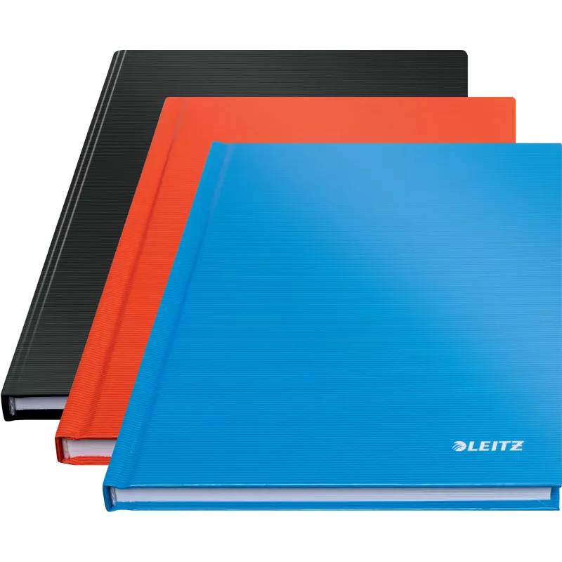 Caderno Leitz Solid capa dura A5 pautado 90 g 80 folhas, monocromático, preto, A5, 80 folhas, brilhante, 80 g/m²