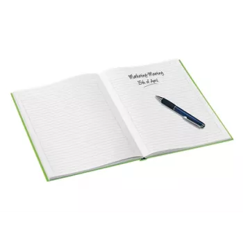 Caderno Leitz WOW A4 pautado com capa dura 90 g/80 folhas, padrão, verde, A4, 80 folhas, 80 g/m², papel pautado