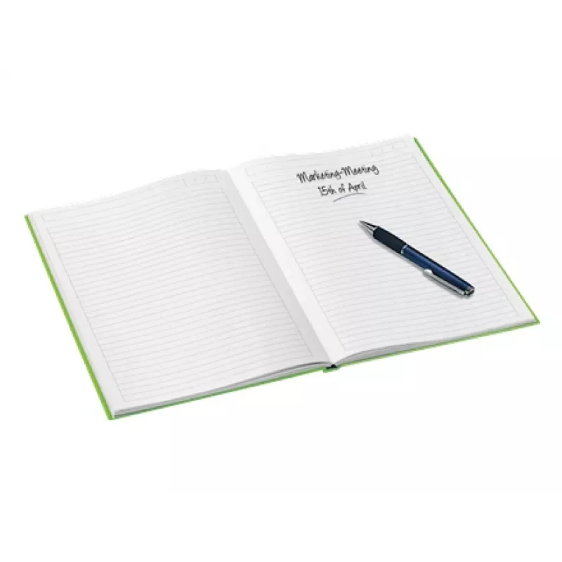 Caderno Leitz WOW A4 pautado com capa dura 90 g/80 folhas, padrão, verde, A4, 80 folhas, 80 g/m², papel pautado