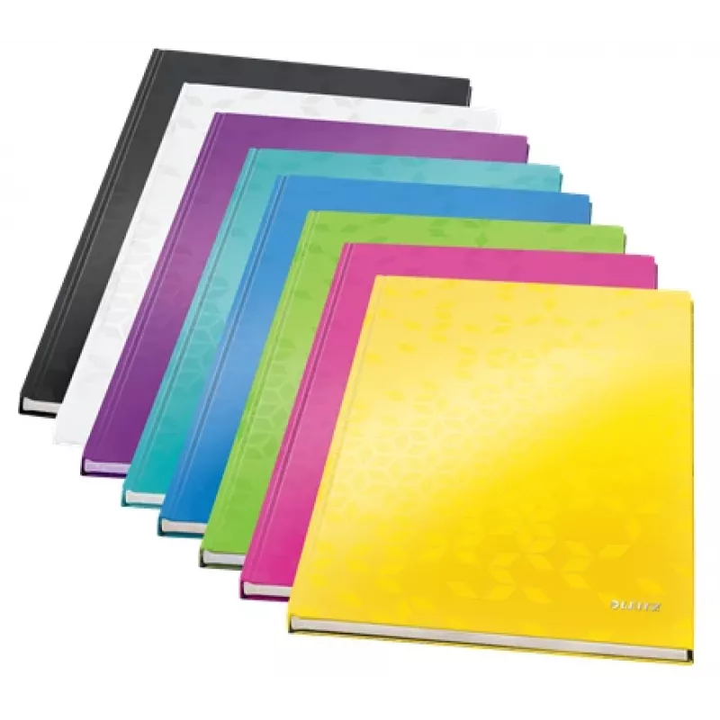 Caderno Leitz WOW A4 pautado com capa dura 90 g/80 folhas, padrão, verde, A4, 80 folhas, 80 g/m², papel pautado