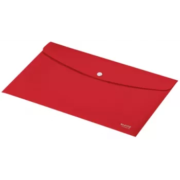 Pasta de documentos Leitz Recycle, pasta de envelope, A4, polipropileno (PP), vermelho, horizontal, 60 folhas