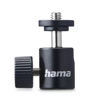Cabeça esférica para tripé HAMA 00005000, rosca de 1/4 polegadas, 38 mm de altura, preto