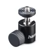 Cabeça esférica para tripé HAMA 00005000, rosca de 1/4 polegadas, 38 mm de altura, preto