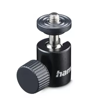Cabeça esférica para tripé HAMA 00005000, rosca de 1/4 polegadas, 38 mm de altura, preto