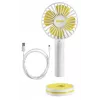 Ventilador de mão Unold Breezy 86610, branco/amarelo